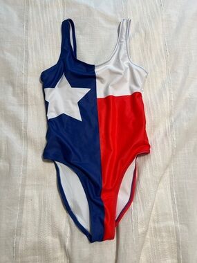 Women’s Texas Flag one piece swimsuit